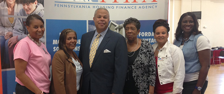 Senator Anthony H. Williams, Yeadon Mayor Dolores Jones-Butler, Nelva V. Wright at the Delaware County Residential Mediation Initiative